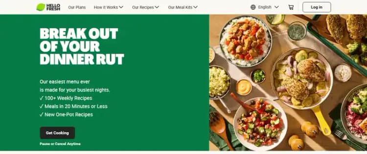 HelloFresh Canada homepage (hellofresh.ca, October 2026) HelloFresh Canada homepage (hellofresh.ca, October 2026)