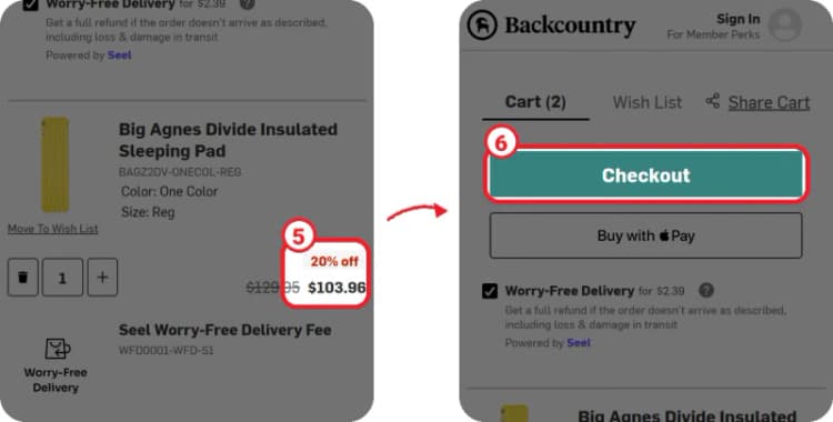 Backcountry order summary Backcountry order summary