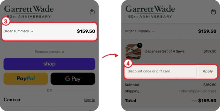 Garrett Wade coupon step 2 Garrett Wade coupon step 2