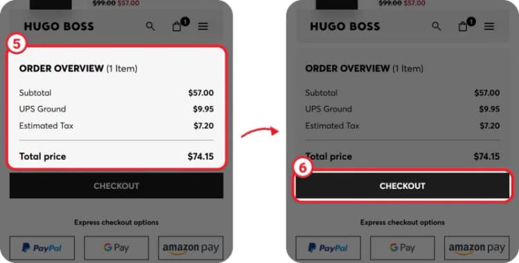HUGO BOSS step 5-6 HUGO BOSS step 5-6