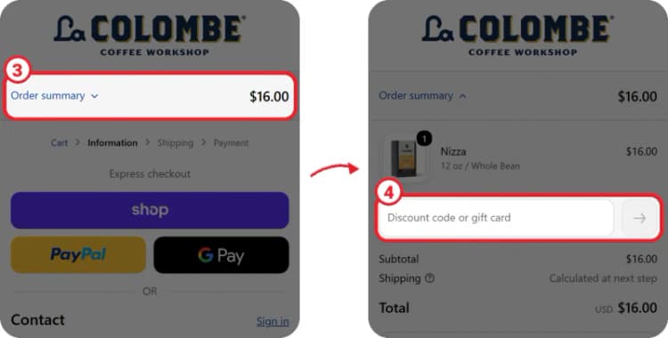 La Colombe discount code step 2 La Colombe discount code step 2