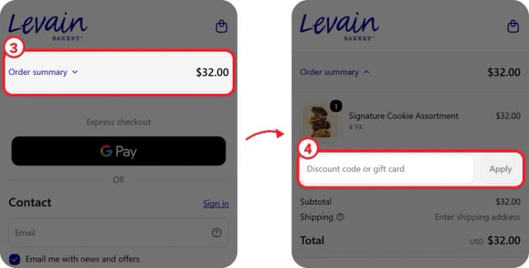 Levain Bakery discount code step 2 Levain Bakery discount code step 2