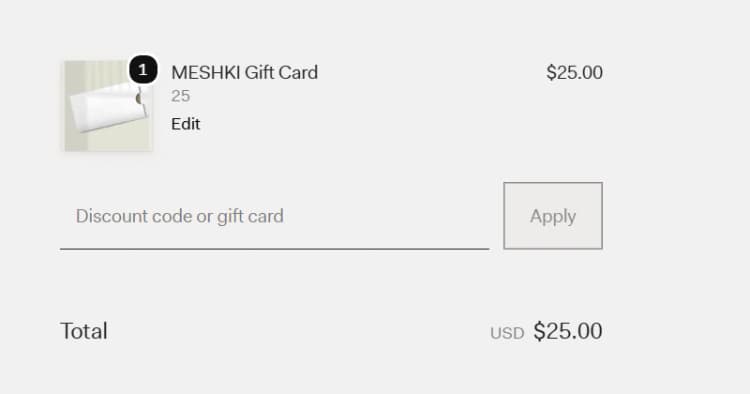 How to Redeem a MESHKI Discount Code How to Redeem a MESHKI Discount Code
