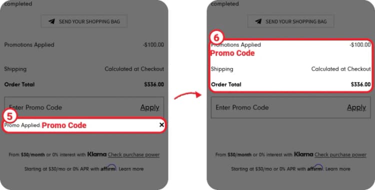 Neiman Marcus promo code steps 5-6 Neiman Marcus promo code steps 5-6