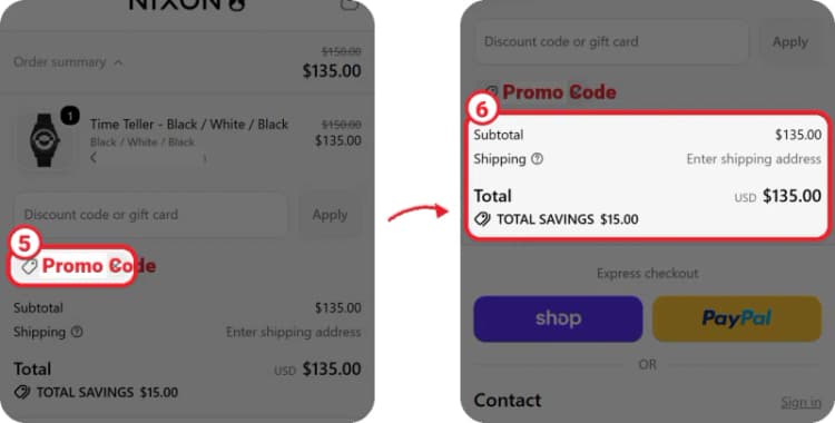 Nixon discount code step 3 Nixon discount code step 3