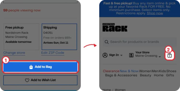 Nordstrom Rack step 1-2 Nordstrom Rack step 1-2