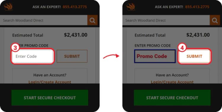 Woodland Direct promo code step 2 Woodland Direct promo code step 2